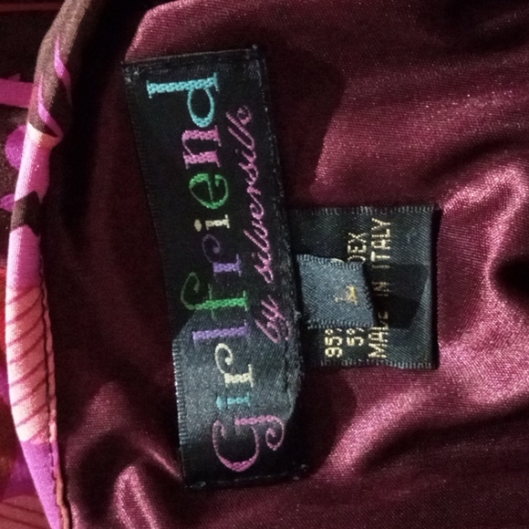 Vtg Girlfriend by Silversilk Italy midi skirt L euc - Picture 3 of 7